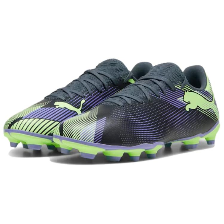 Puma Future Play 7 FG AG Пакет Lights Out Унисекс Кроссовки Черный Серый-Небо Электро-Фиолетовый 107939-03