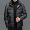 Large Size Men's Casual Sheepskin Down Jacket Warm Thickened Genuine Leather Jacket Men's Jacket Short Down Jacket