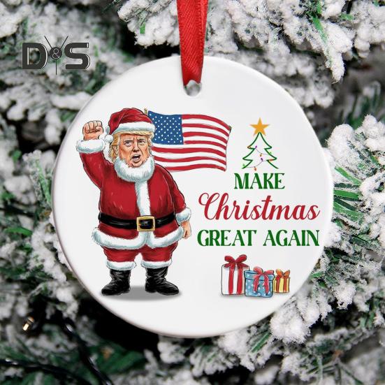 1/2/3/5/10 шт. Рождественские украшения Трампа 2024 года, снова сделают Рождество великим, украшение Санты, праздничное украшение для сторонников