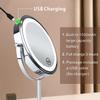 8-дюймовое светодиодное зеркало для макияжа с 10-кратным увеличением, с 3-цветной подсветкой, сенсорным переключателем, двухстороннее, с USB-зарядкой, настольное косметическое зеркало для туалетного столика