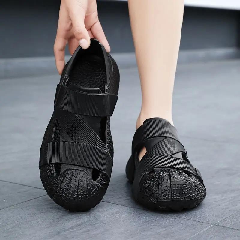 Fashion With Platform Male Shoe Couples Height Ultralight Hole Shoes Summer Sale Stylish Luxury 2025 Original Barefoot H 39 Men's Sandal
