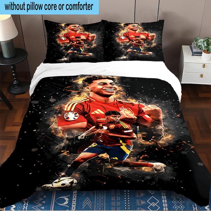 3PCS Lamine Yal Celebration Bedding Set,Including 1pc Duvet Cover And 2pcs Pillowcases Perfect for Bedroom, Dormitory, Fan Christmas gift