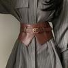 Women's Wide Leather Corset Belt 2024: Elegant Dress & Outerwear Accessory