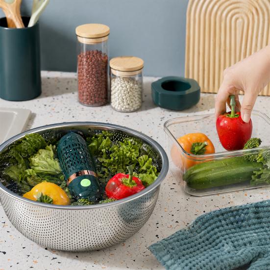 Portable Fruit And Vegetable Cleaner, USB Waterproof Food Purifier, Hydroxy Ion Generator, No Scrubbing Herb Washing Device, Portable Kitchen Gadget