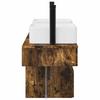Bathroom Cabinet Set 3 pcs Smoked Oak 136 x 35 x 80 cm