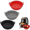 Силиконовая форма - Аксессуар для аэрофритюрницы - 3 штуки - Многоразовая - Можно мыть в посудомоечной машине - Красный