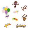 8 Pcs Ice Cream Iron On Patches Clothing Patches Lovely Bows Repair Patches Embroidery Patches for Bag Decoration