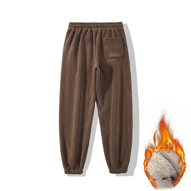 2024 зимние флисовые брюки толстые теплые термобрюки мужские фитнес брюки на шнурке спортивные штаны для бега леггинсы для фитнеса