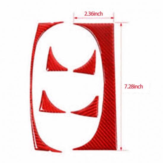 Center Cup Holder Panel Trim Cover for Dodge Charger 2015- Red Carbon Fiber