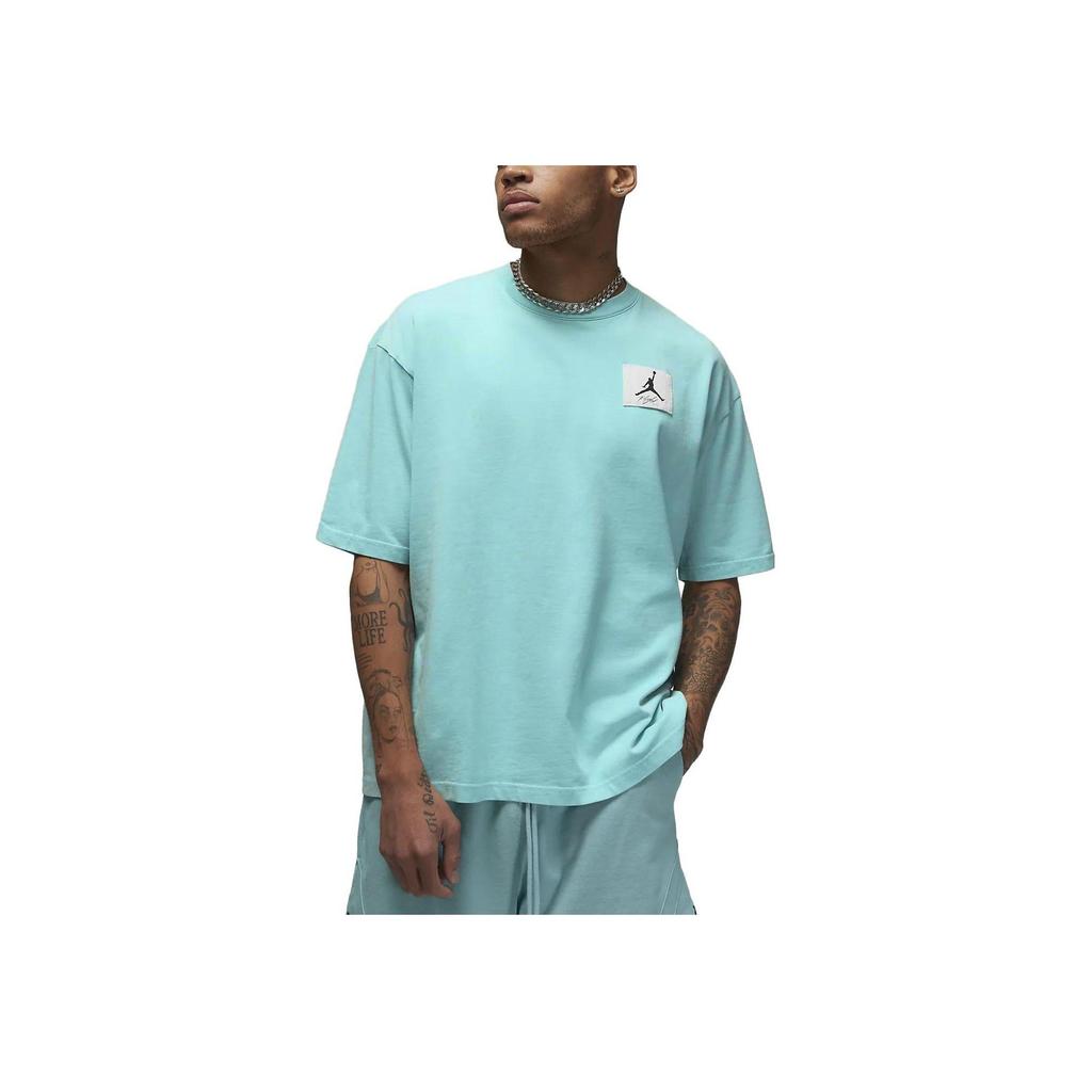 Jordan Футболка Flight Essential с круглым вырезом и коротким рукавом, мужские топы, светло-синие, DZ0605-464