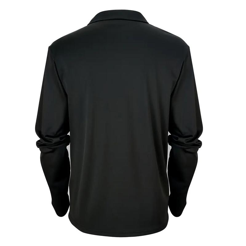 Мужская рубашка поло с длинным рукавом и молнией, с принтом английских букв, повседневная, дышащая, подходит для активного отдыха