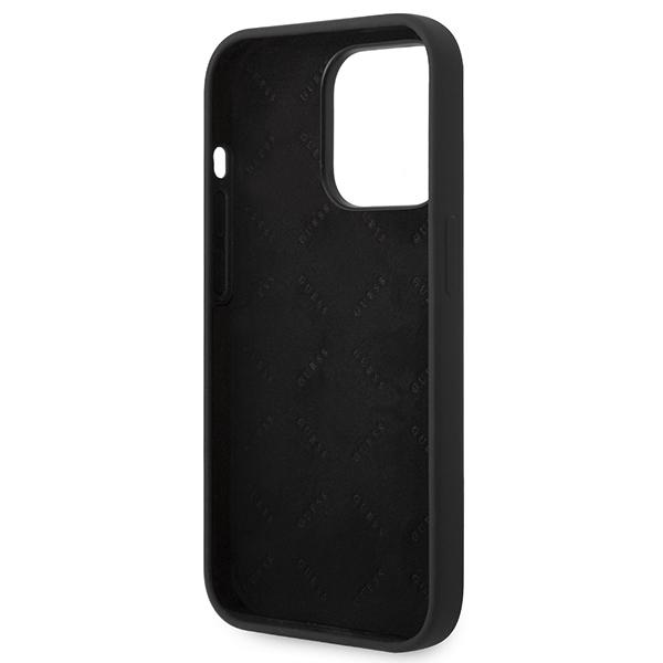 Guess Guhcp14Xsltgk Iphone 14 Pro Max6,7 Czarny/Black Hardcase Silicone Triangle