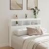 VidaXL Headboard Cabinet with LED, Headboard with Compartment, Bedroom Storage Furniture, Accessory of 839196