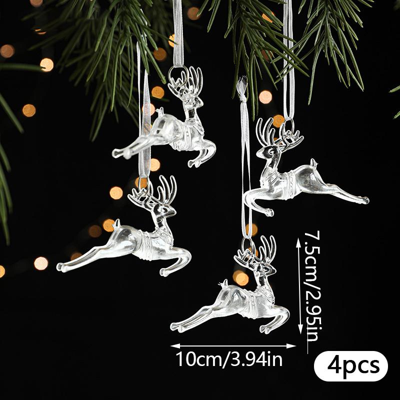 Рождественское креативное украшение Рождественская елка Подвеска для рождественской вечеринки Подвесные прозрачные акриловые аксессуары