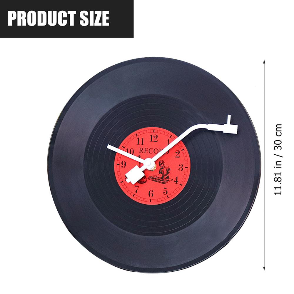 Музыкальные черные настенные часы-пластинка для художественной стены, украшения музыкальной комнаты