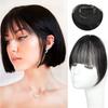 Synthetic Short Straight Hair Clip In Bangs With Hairpieces Air Bangs Extensions Natural Soft Curved Bangs Wig For Women