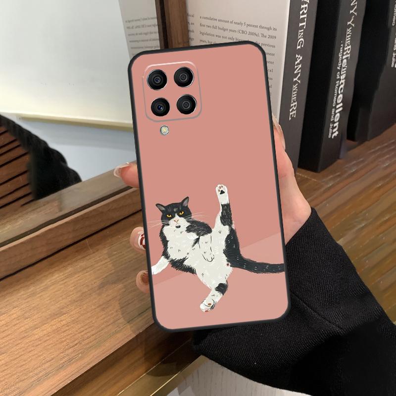 Забавный чехол с изображением кота для Samsung Galaxy M12 M22 M32 M52 M13 M23 M33 M53 M20 M21 M31 M51 M14 M34 M54 M30s