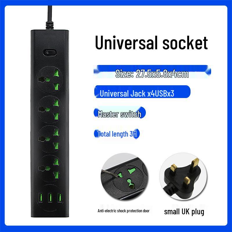 Универсальный европейский сетевой фильтр с USB, британский и немецкий стандарт, умная маленькая южноафриканская розетка