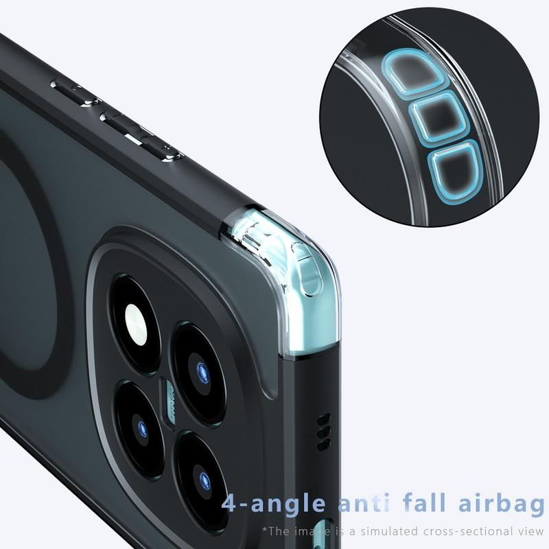 Для Magsafe Магнитный Чехол для Телефона Для Xiaomi Poco M8 Pro Ударопрочный Матовый ПК+ТПУ Беспроводная Зарядка Задняя Крышка Fundas