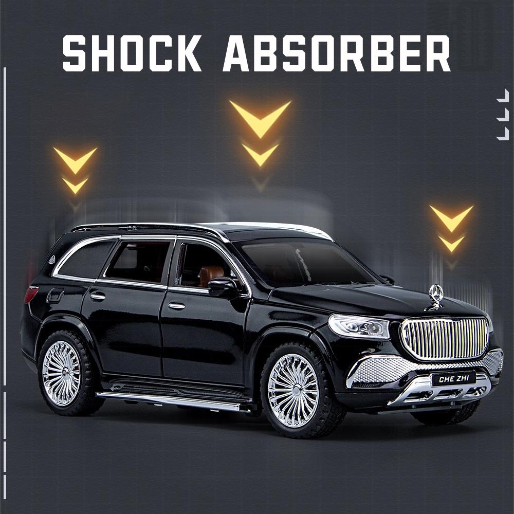 1/24 Scale Maybach GLS-Class GLS600 Diecast Car Model Toy, Pull Back Toy Vehicle with Sound and Light for Kids Toddler Boys Girls Gift Collection