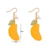 Leaf Orange Sliced Earrings Simulated Fruits Y2K Handmade Earrings Fruit Ear Jewelry  Women