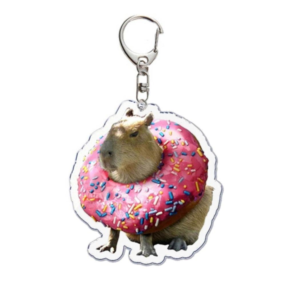 Брелок с изображением капибары, капибары, смолы, брелоки с изображением животных капибары, брелоки для ключей, сумка, подвеска