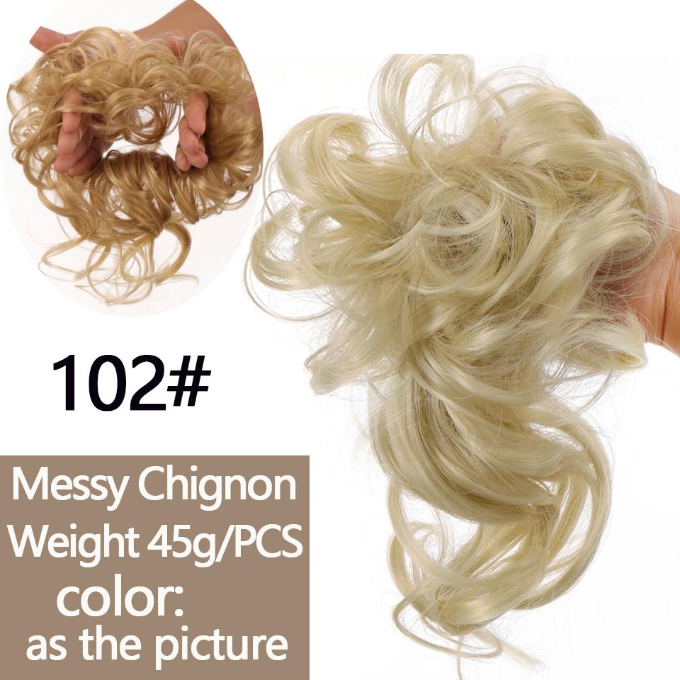 LUPU Светлые черные ленты для волос, грязные вьющиеся шиньонные булочки, синтетические резинки для волос, искусственные волосы для женщин, синтетическое наращивание волос