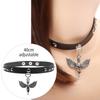 Сексуальное модное винтажное очаровательное круглое колье с готическим воротником, ювелирное изделие в подарок, готическое кожаное сердце в стиле Харадзюку, женское колье-колье в стиле панк