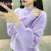 Lady Elegant Casual Warm Jumper Female Loose Pullover Sweater Tops New Fashion Autumn Women Solid Knitted Sweater Pullovers