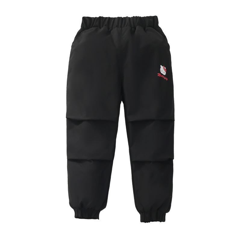 Girls Windproof Warm Fleece Lined Softshell Thickened Casual Winter Sports Pants
