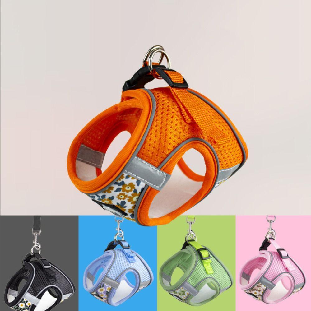 Reflective Dog Leash Set Anti Escape Puppy Harness Cat Accessories Cat Chest Strap  Kitten