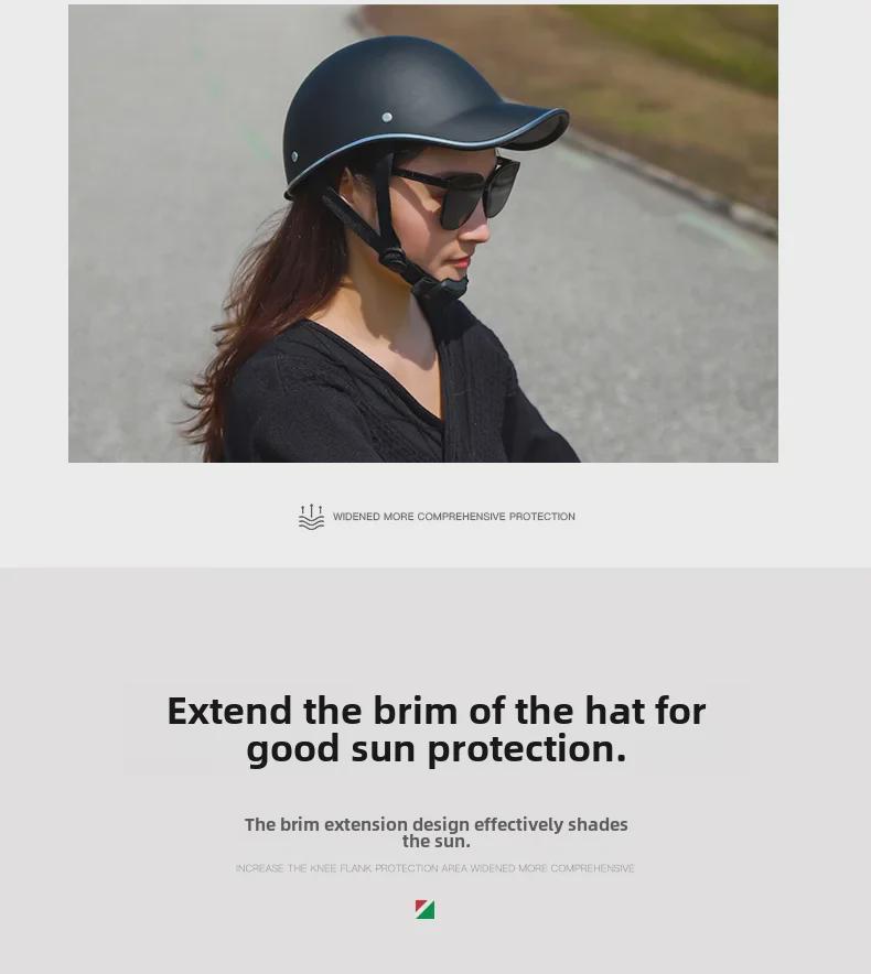 Unisex Summer Baseball Half Helmet: Sun Protection, Lightweight, All-Season Bicycle/Scooter Helmet