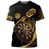 Bar Entertainment Dart Club Fun Indoor Sports Summer Men's 3D Printed Loose Casual Daily Short Sleeved T-shirt
