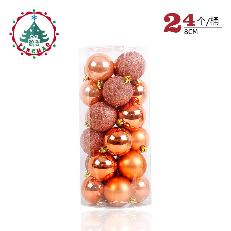 24 шт./бочка, Рождественский шар, рождественская елка, безделушка, висячие подвески, украшение для дома, вечеринки, свадьбы