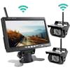7'' Vehicle Wireless Reverse HD Camera For Trucks Bus RV Excavator Trailer Car TFT LCD Monitor 12-24V Rear View Cam Night Vision