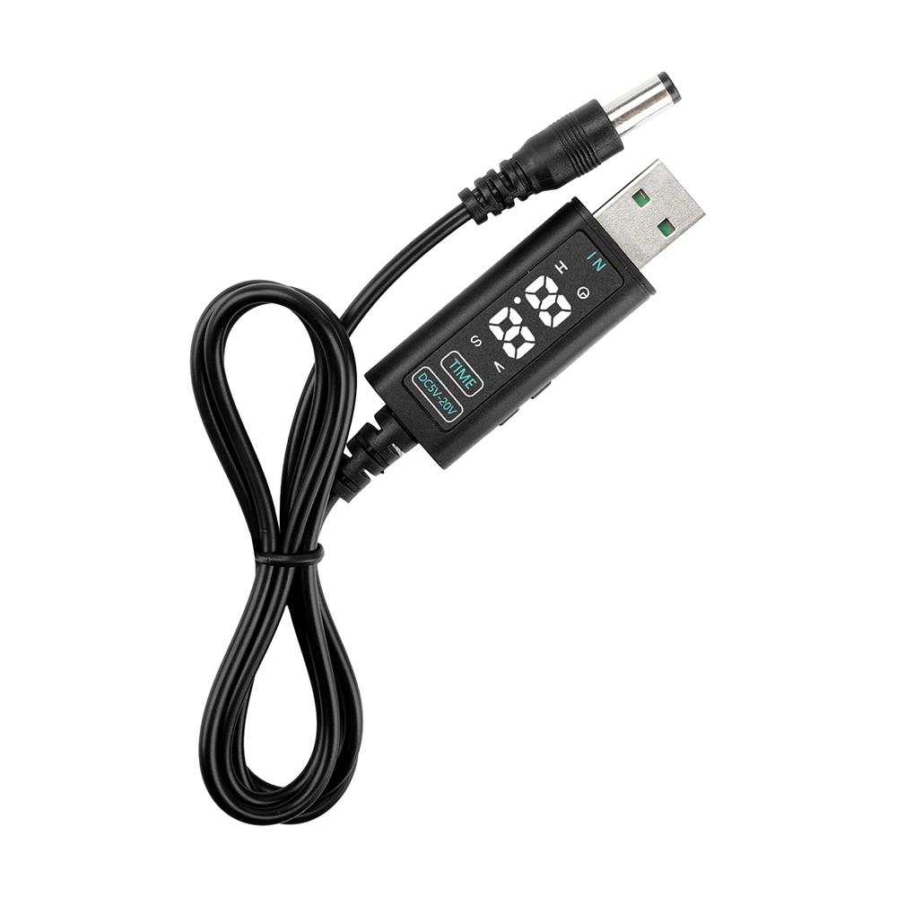 USB Регулируемый повышающий преобразователь DC 5-10V в DC 5-20V Кабель для быстрой зарядки для роутера, ноутбука, настольной лампы