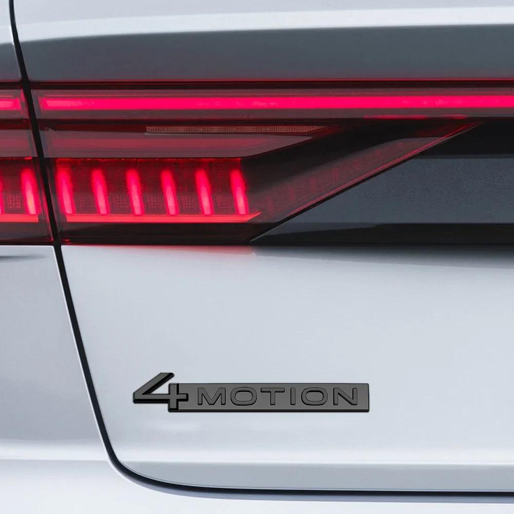 TCFJN1 Glossy Black 4MOTION Trunk Badge Emblem Compatible with Select VW Models Like Tiguan Touareg Golf Passat - Rear Lid Sticker