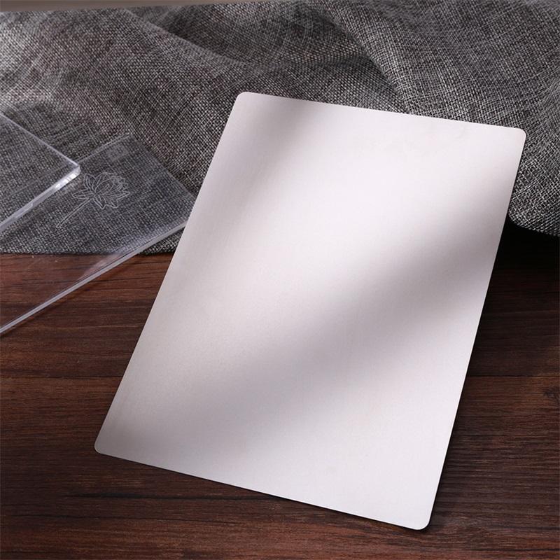 1pc 15.3*21.6cm Stainless Steel Metal Adapter Plate Cutting Machine Metal Shim Used for DIY Scrapbooking Die Cutting Mahicne