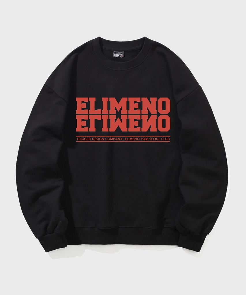 ELIMENO El Seoul Club Оверсайз Худи Черный (оранжевый)