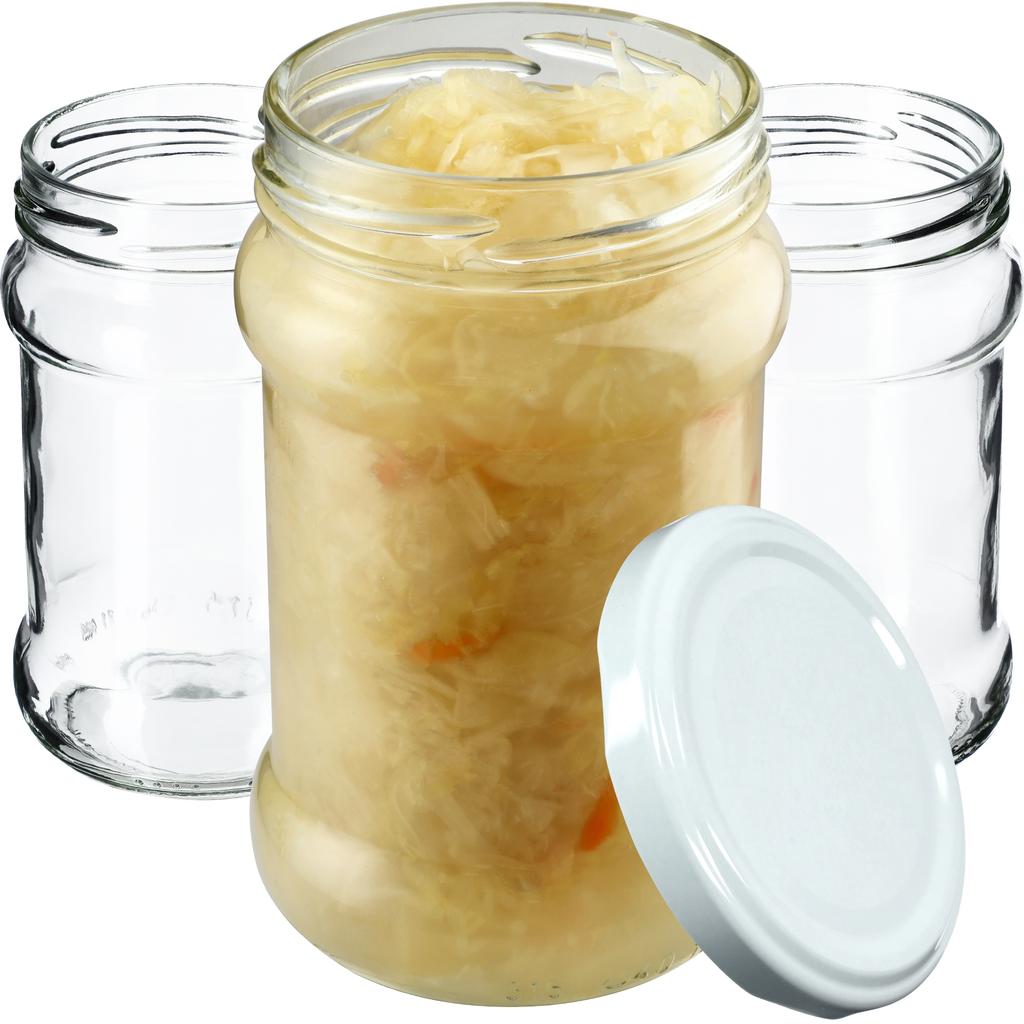 KADAX Seno Preserve Jars 315ml 10pcs 66mm + Lids "Red Peas"