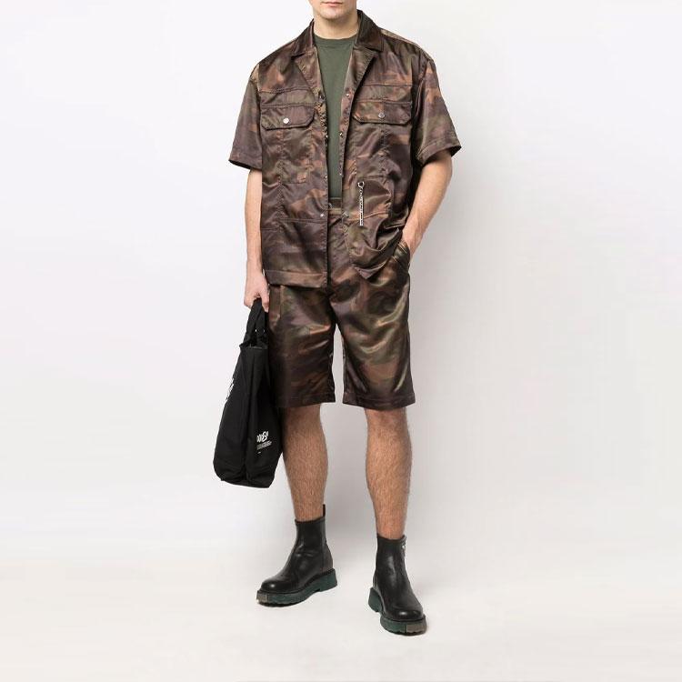 Feng Chen Wang Shirts Men's Camouflage Lapel Moderate Shirt FS13SHI814-2