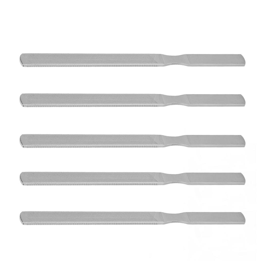 10 шт. пилочки для ногтей из нержавеющей стали с противоскользящей ручкой, 4-сторонние, двухсторонние металлические пилочки для ногтей 130 мм