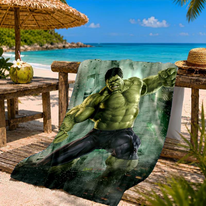 Hero Power Breaks Through Beach Towel Microfiber Beach Towel, Lightweight and Quick-Dry, for Summer Travel, Swimming Pool Fan Birthday Gift