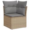 VidaXL Salon de Jardin avec Coussins 5 pcs, Canapés de Terrasse, Ensemble de Meubles de Patio, Mobilier d'Extérieur, Beige 3221368