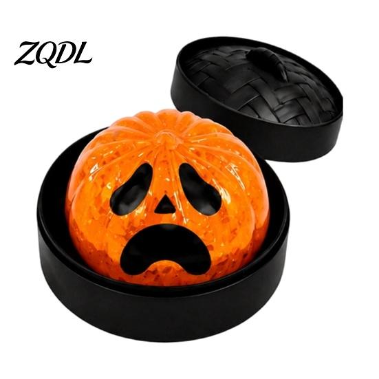 Adult Stress Reduction Toy Halloween Ghost Bun Ball, Slow Rising Soft TPR Fidget Desktop Decoration for Anxiety Relief, Cute Spooky Squeeze in Steamer