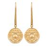 [Q6623] - Gold Plated 'Cleopatra' Earrings - 13 Mm (lion)