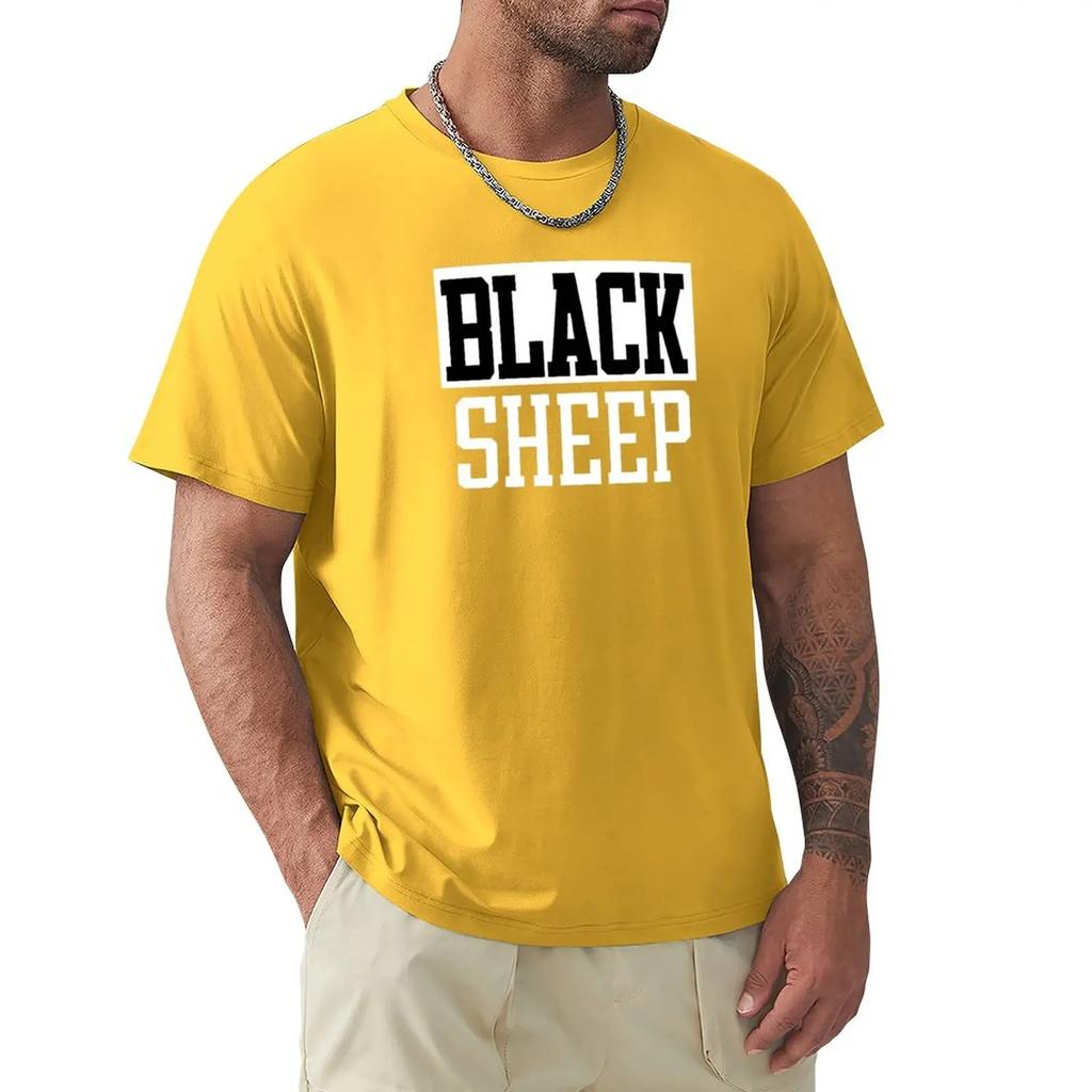 Black Sheep TShirt sports fans quick drying black tshirts for men