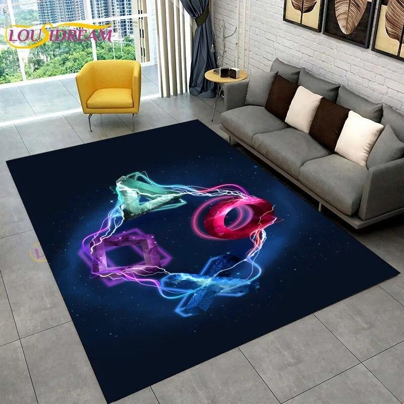 Cartoon Gamer Game Controller Area Rugs,Large Carpet Rug for Living Room Children's Room,Kids Play Crawl Non-slip Floor Mat Gift