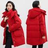 Women's Winter Long-length Padded Coat, Thick and Warm, Loose-fitting Hooded Jacket, Stylish Fashion Outerwear