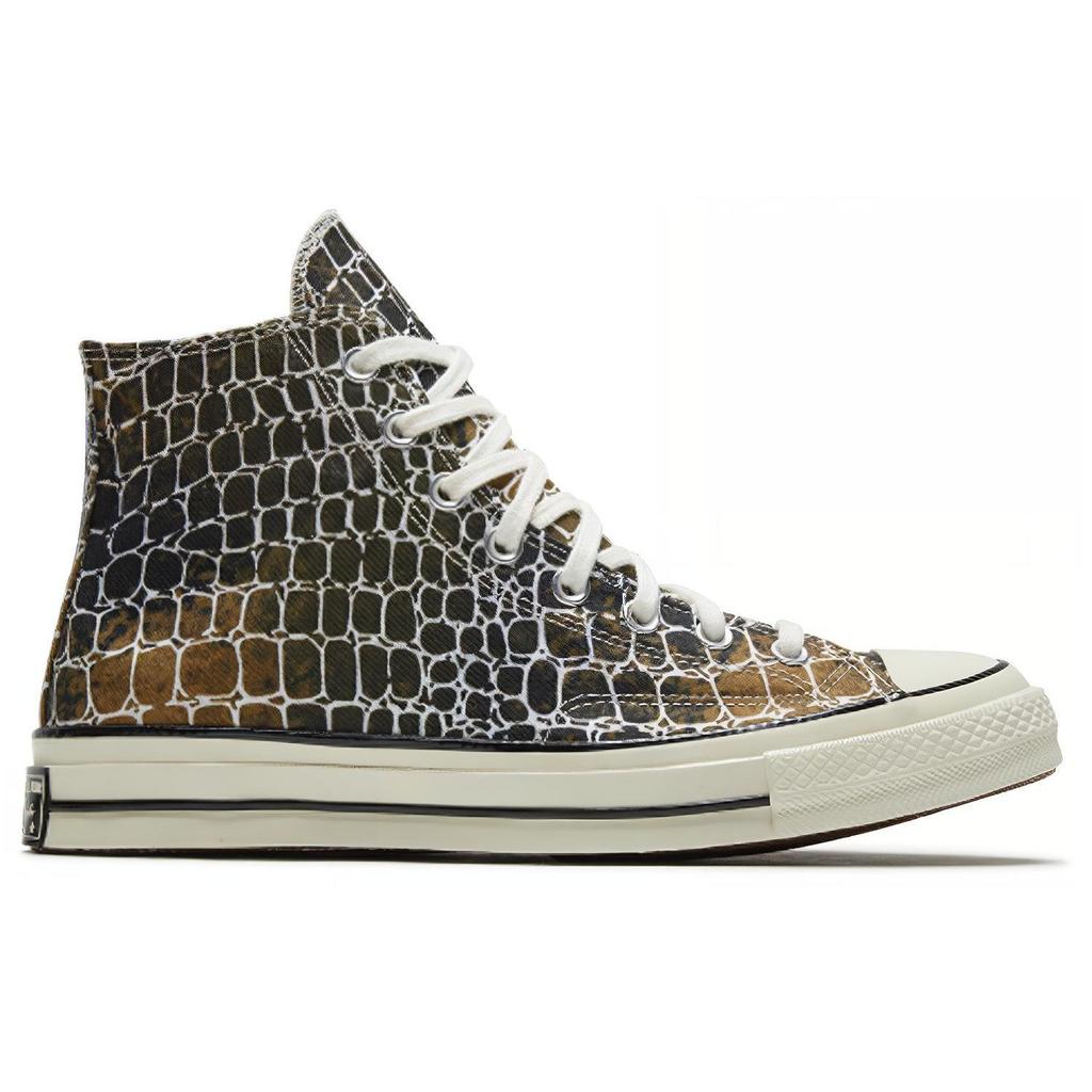 Converse Кеды Chuck 1970-х с животным принтом, крокодил, повседневные, удобные, высокие, парусиновые, унисекс, коричневые, черные 167485C